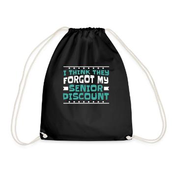 Pensioner Pension Humor - Drawstring Bag - black - Front