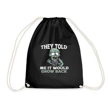 A leg joke humor gift - Drawstring Bag - black - Front