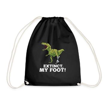 A leg joke humor gift - Drawstring Bag - black - Front