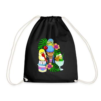 Crème glacée Budgie - Sac de sport léger - noir - Devant