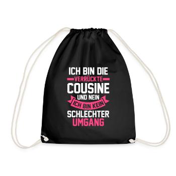 Cousinee - Turnbeutel - Schwarz - Vorne