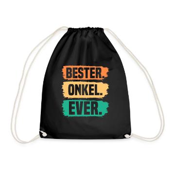 Patenonkel Bester Onkel - Turnbeutel - Schwarz - Vorne