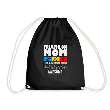 Triathlon Schwimmen Radfahren Laufen Sport Triathlet - Turnbeutel - Schwarz - Vorne