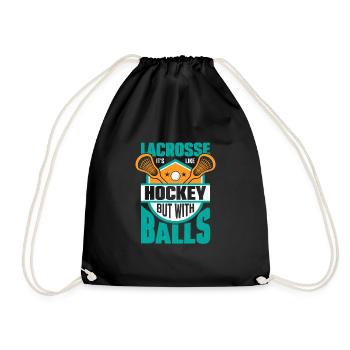 La crosse, c’est comme le hockey, mais avec des balles en équipe - Sac de sport léger - noir - Devant