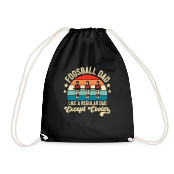 Joueur de baby-foot rétro baby-foot papa vintage - Sac de sport léger - noir - Devant