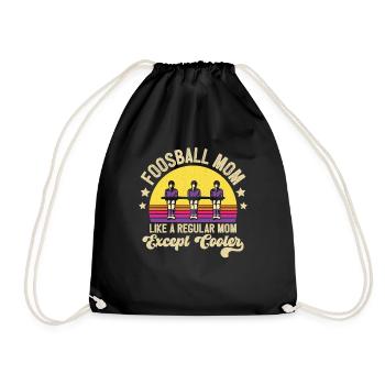 Foosball Mom Retro Femmes Joueur de baby-foot - Sac de sport léger - noir - Devant