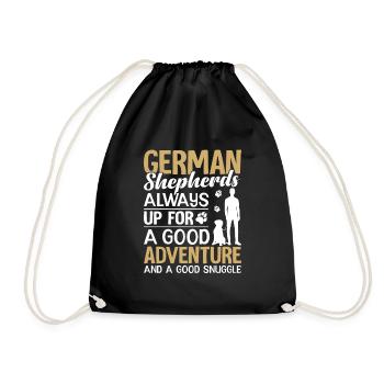German Shepherd - Drawstring Bag - black - Front