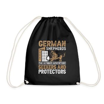 German Shepherd Owner Love - Drawstring Bag - black - Front