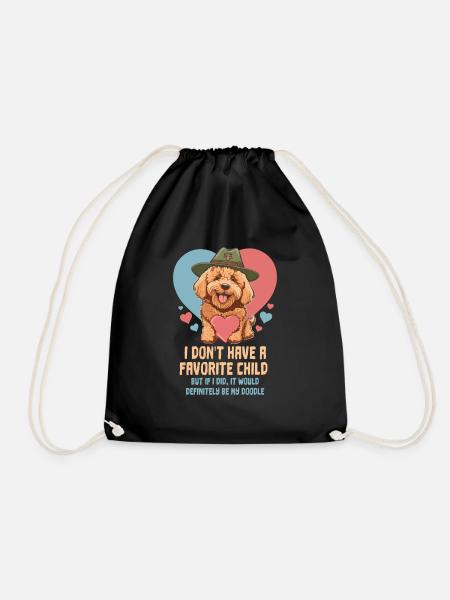 I Don't Have A Favorite Child Goldendoodle Dad - Turnbeutel - Schwarz