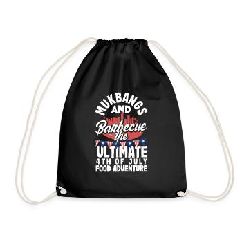 Mukbang et barbecue le 4 juillet - Sac de sport léger - noir - Devant