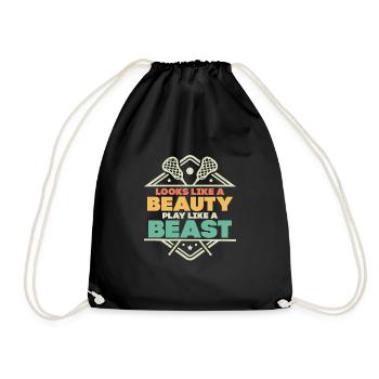 On dirait une beauté Jouer comme une bête Lacrosse Gir - Sac de sport léger - noir - Devant