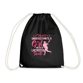 Ne sous-estimez jamais une fille avec un bâton de crosse B - Sac de sport léger - noir - Devant