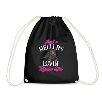 Australian Cattle Dog Red Blue Heeler - Drawstring Bag - black - Front