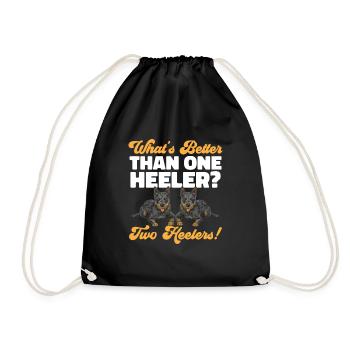 Australian Cattle Dog Red Blue Heeler - Drawstring Bag - black - Front