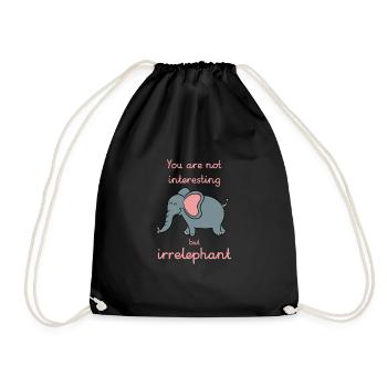 Votre avis est irrelephant - Sac de sport léger - noir - Devant