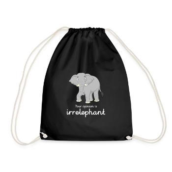 Votre avis est irrelephant - Sac de sport léger - noir - Devant