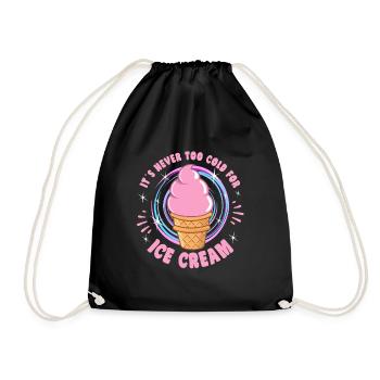 Il n’est jamais trop froid pour la crème glacée Dessert Popsicle - Sac de sport léger - noir - Devant