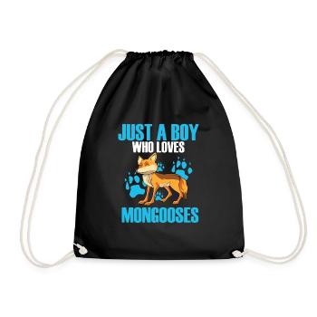 Mongoose mongoose - Drawstring Bag - black - Front