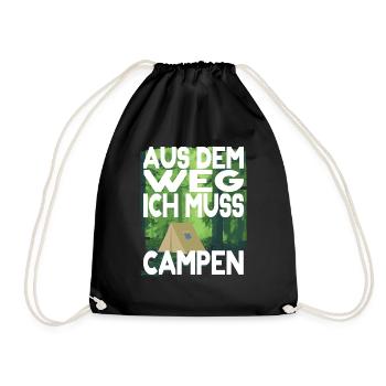 Outdoor Survival Out of the Way Camping Camping Forest - Drawstring Bag - black - Front