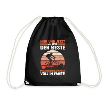 Fahrrad Mountainbike - Turnbeutel - Schwarz - Vorne