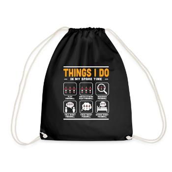 Ce que je fais pendant mon temps libre Baby-foot Baby-foot - Sac de sport léger - noir - Devant