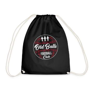 Funny Old Balls Foosball Club Table Soccer Player - Drawstring Bag - black - Front