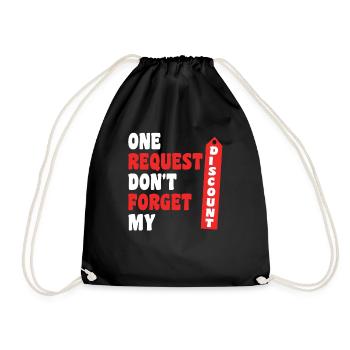 Rentner Rente Lustig Dont Forget My Discount - Turnbeutel - Schwarz - Vorne
