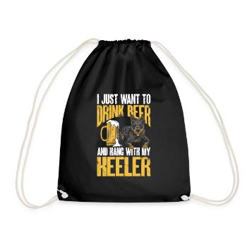 Australian Cattle Dog Red Blue Heeler - Drawstring Bag - black - Front