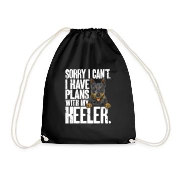 Bouvier australien chien rouge bleu talon - Sac de sport léger - noir - Devant