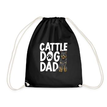 Australian Cattle Dog Red Blue Heeler - Drawstring Bag - black - Front