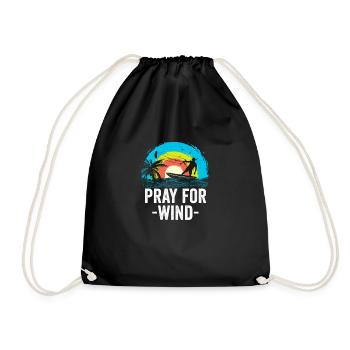 Kitesurfen Vintage Kiteboarder Retro Kitesurfer - Turnbeutel - Schwarz - Vorne