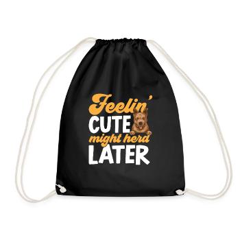 Australian Cattle Dog Red Blue Heeler - Drawstring Bag - black - Front