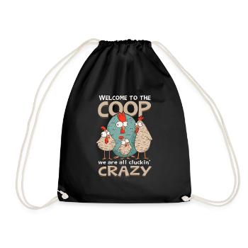Welcome To The Coop - Drawstring Bag - black - Front