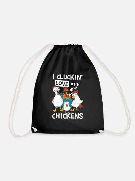 J’aime mes poules - Sac de sport léger - noir