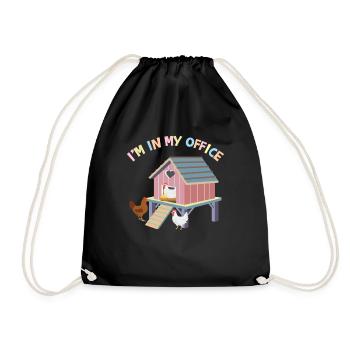 Je suis dans mon bureau - Sac de sport léger - noir - Devant