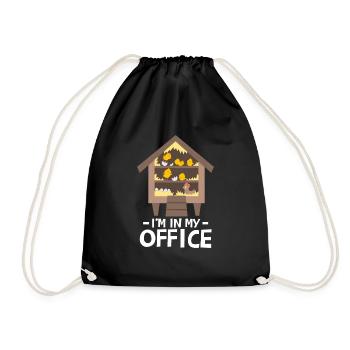 Je suis dans mon bureau | Agriculteur | Agriculture | Ferme - Sac de sport léger - noir - Devant