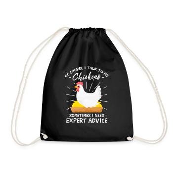 Drôle d’élevage poussins poulailler poulet - Sac de sport léger - noir - Devant