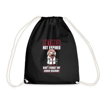 Pensioner Pension Dont Forget My Senior Discount - Drawstring Bag - black - Front