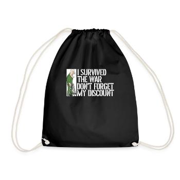 Rentner Rente Lustig Dont Forget My Discount - Turnbeutel - Schwarz - Vorne