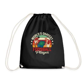 Retro Table Soccer Cool World's Okayest Foosball P - Drawstring Bag - black - Front