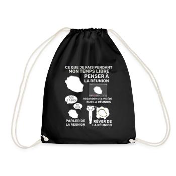 île la Réunion Mon Temps Libre Humour Homme Femme - Sac de sport léger - noir - Devant