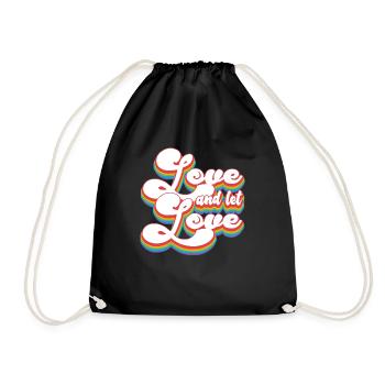Pride Month LGBTQ - Love and Let Love - Drawstring Bag - black - Front