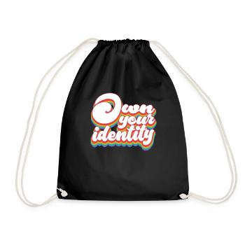 Pride Month LGBTQ - Own Your Identity - Drawstring Bag - black - Front