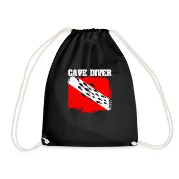 Moniteur de grotte Divemaster Instructeur de plongée profonde - Sac de sport léger - noir - Devant