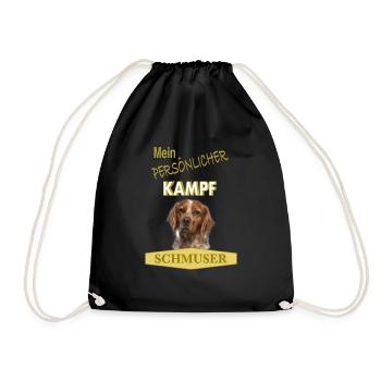 Mein Persönlicher Kampfschmuser - Epagneul Breton - Turnbeutel - Schwarz - Vorne