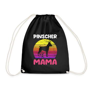 Chien Pinscher Mama - Sac de sport léger - noir - Devant