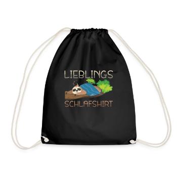 Mein Offizielles Schlafshirt Faulenzer - Turnbeutel - Schwarz - Vorne