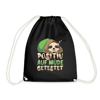 Mein Offizielles Schlafshirt Faulenzer - Turnbeutel - Schwarz - Vorne