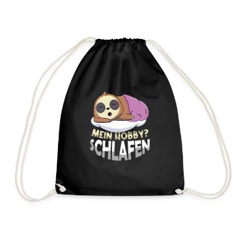 Mein Offizielles Schlafshirt Faulenzer - Turnbeutel - Schwarz - Vorne