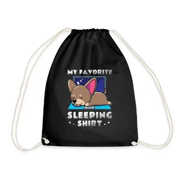 My official sleep shirt Faulenzer - Drawstring Bag - black - Front